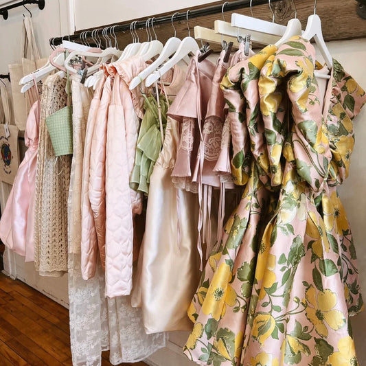 Clothing Rack Featuring Spring Trends