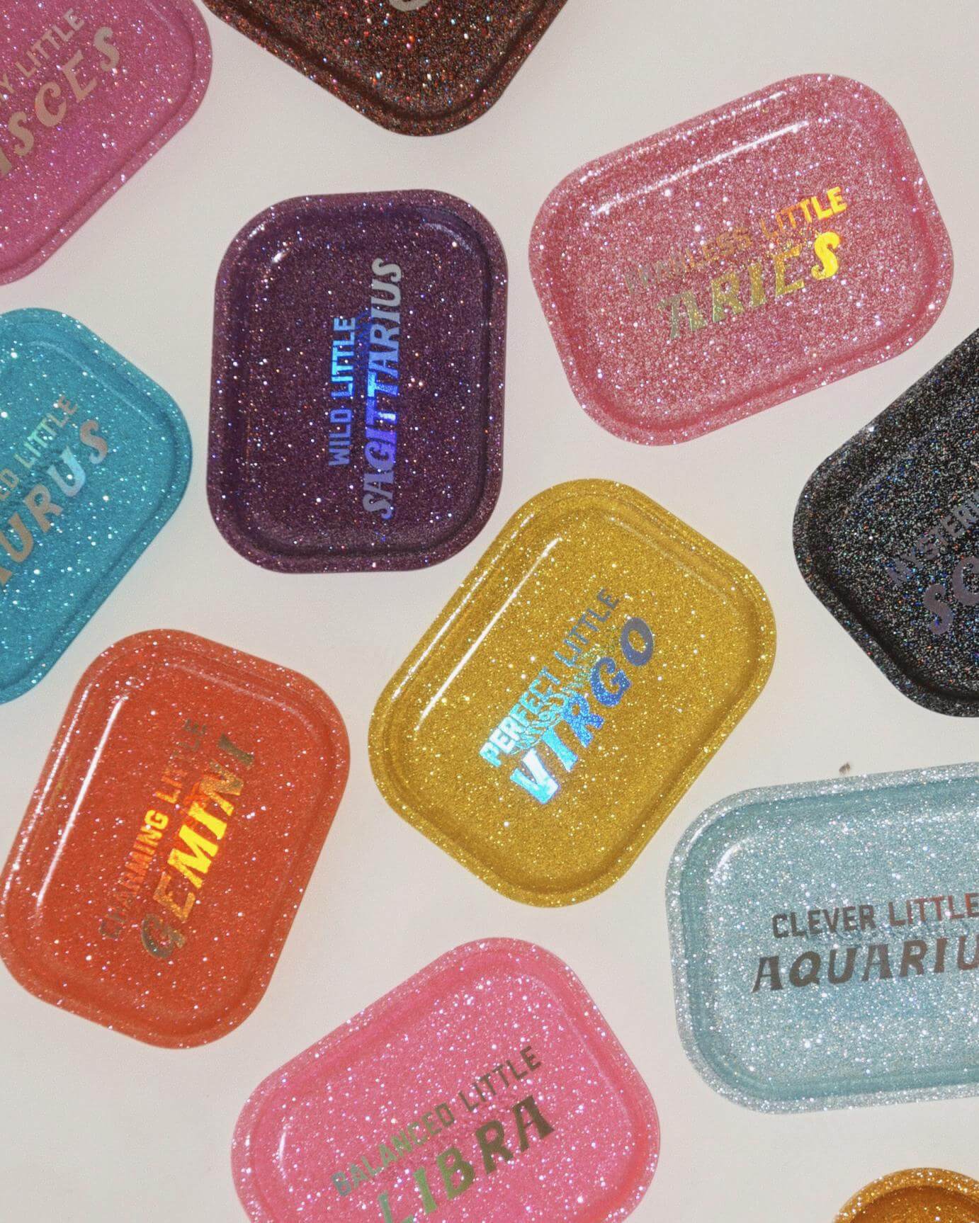 Handmade Glitter Zodiac Trays
