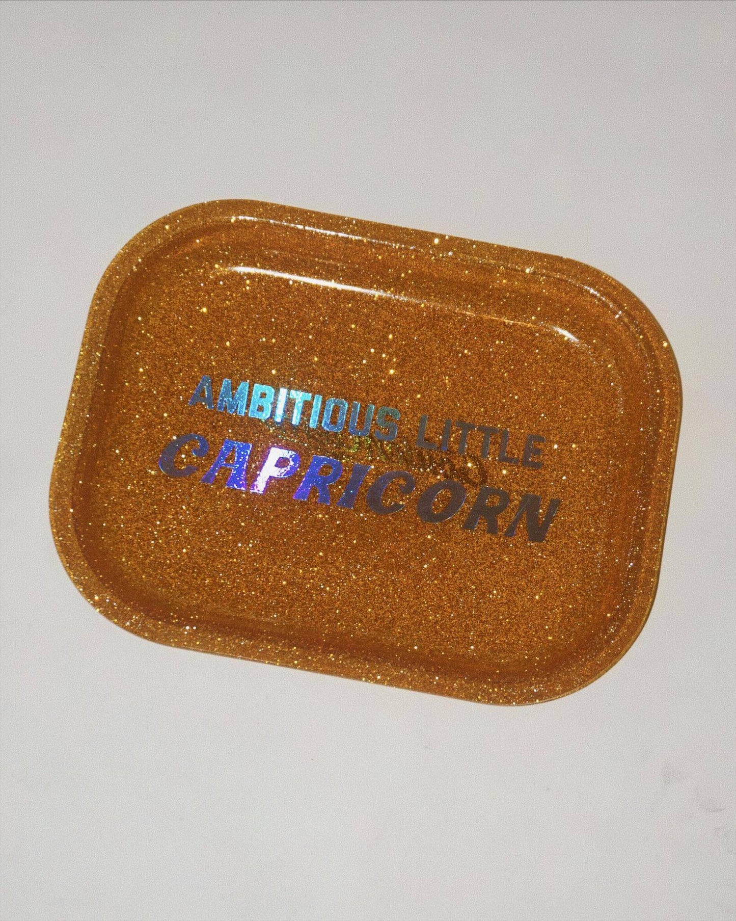 Handmade Glitter Capricorn Zodiac Tray