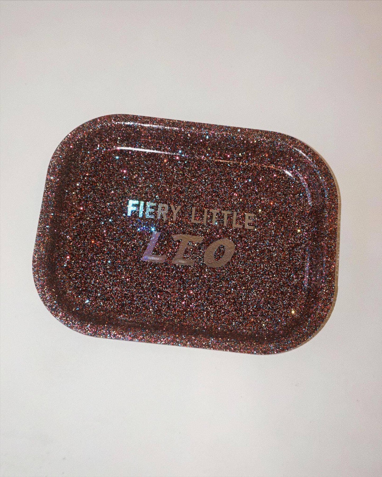 Handmade Glitter Leo Zodiac Tray