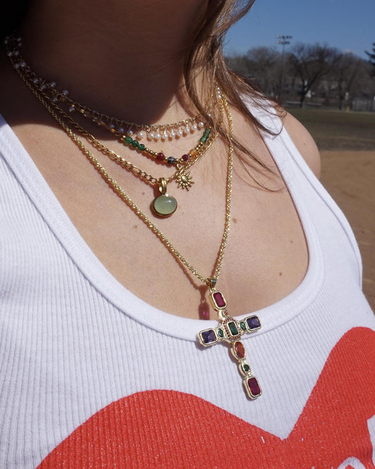 Bejeweled Cross Necklace