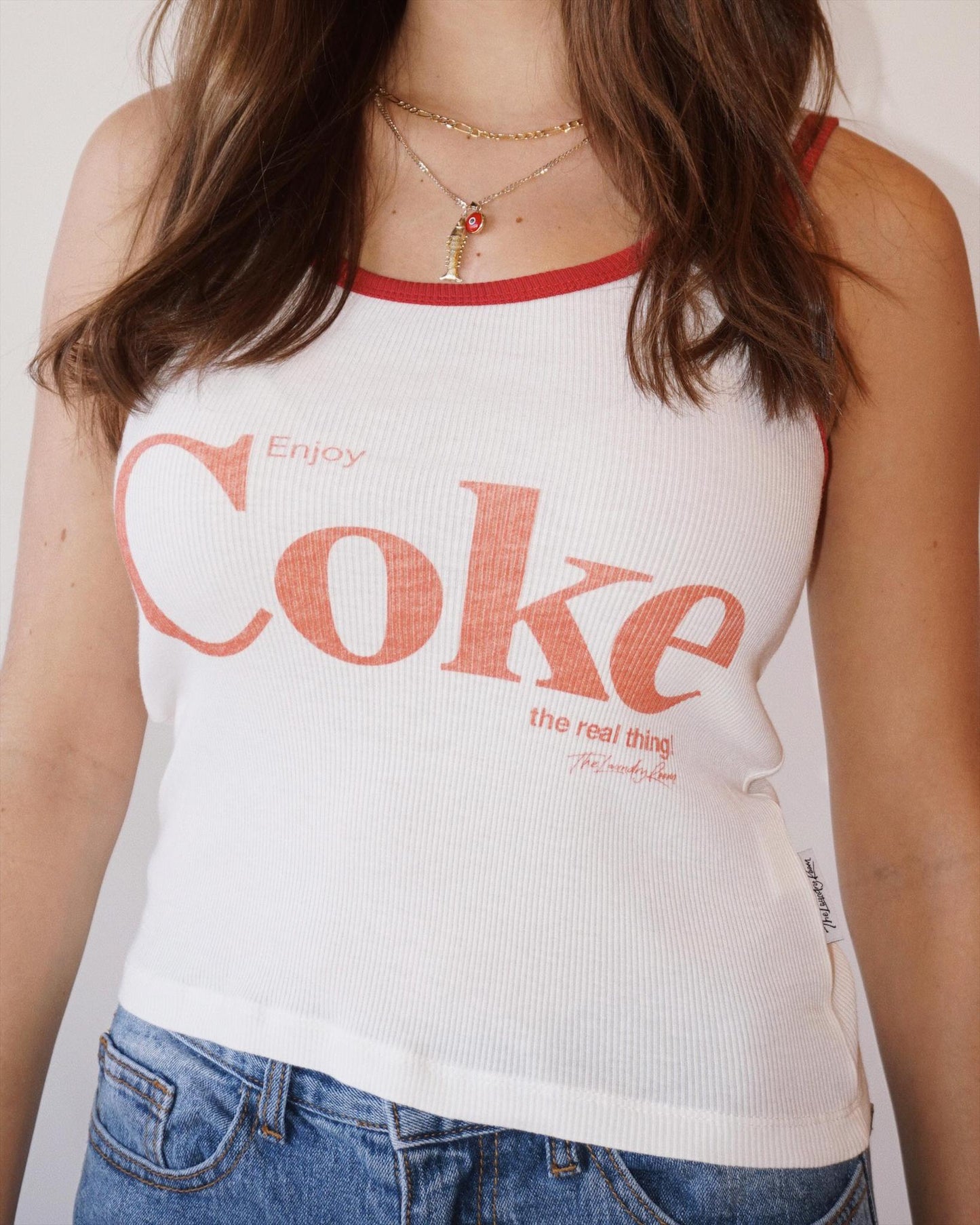 The Laundry Room Coke Cropped Ribbed Tank Top