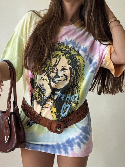 Janis Joplin Peace T-Shirt Dress