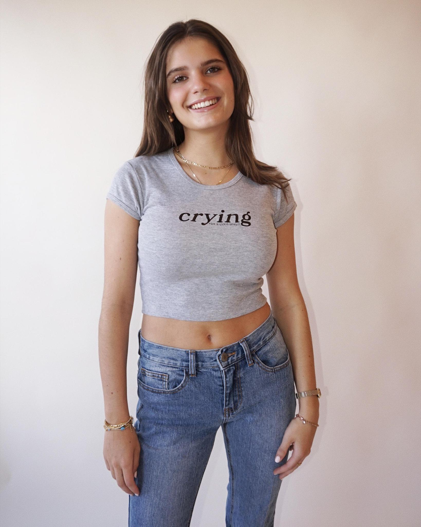 Crying in a Cool Way Original Cropped Tee