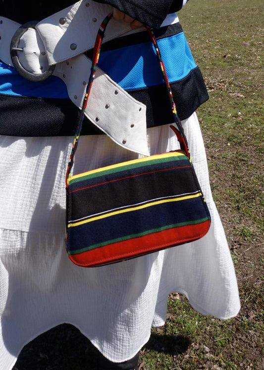 Vintage Colored Striped Handbag