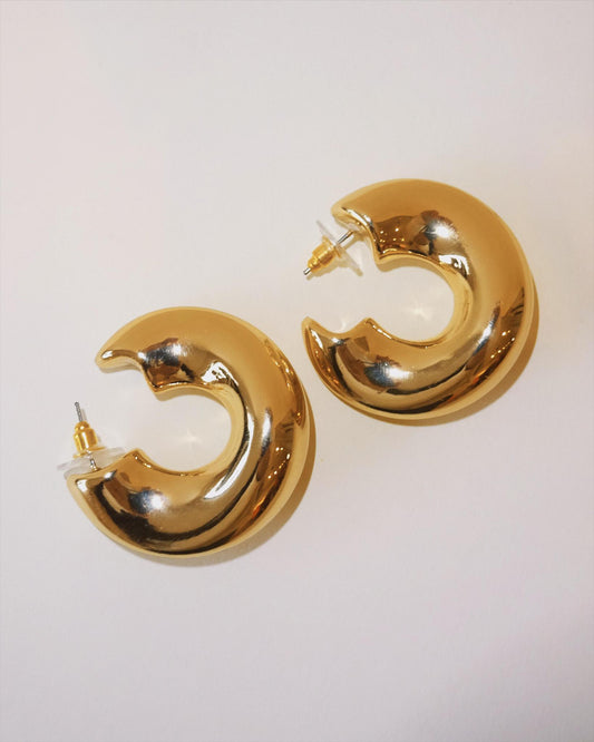 Gold Chunky Hoop Earrings