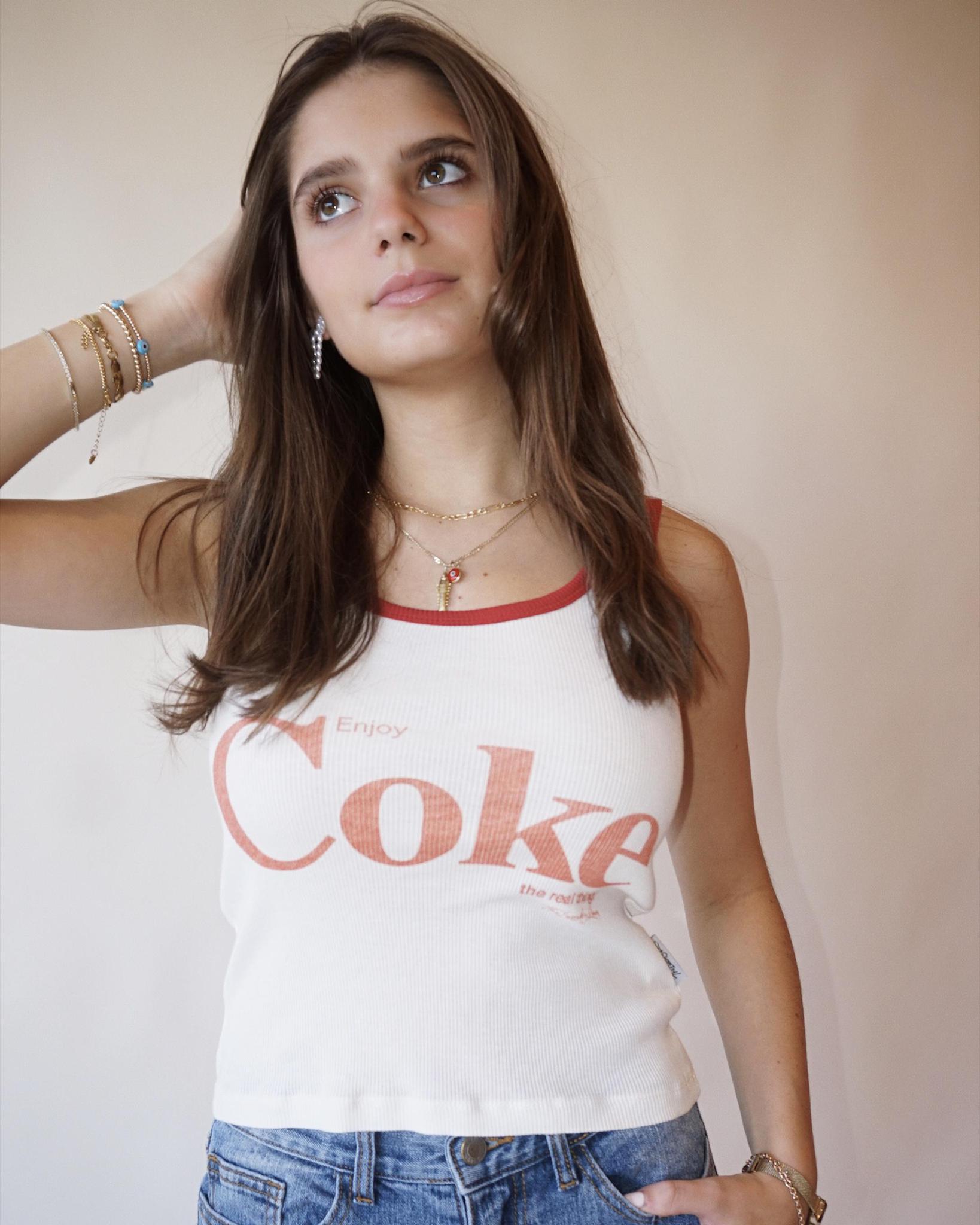 The Laundry Room Coke Cropped Ribbed Tank Top